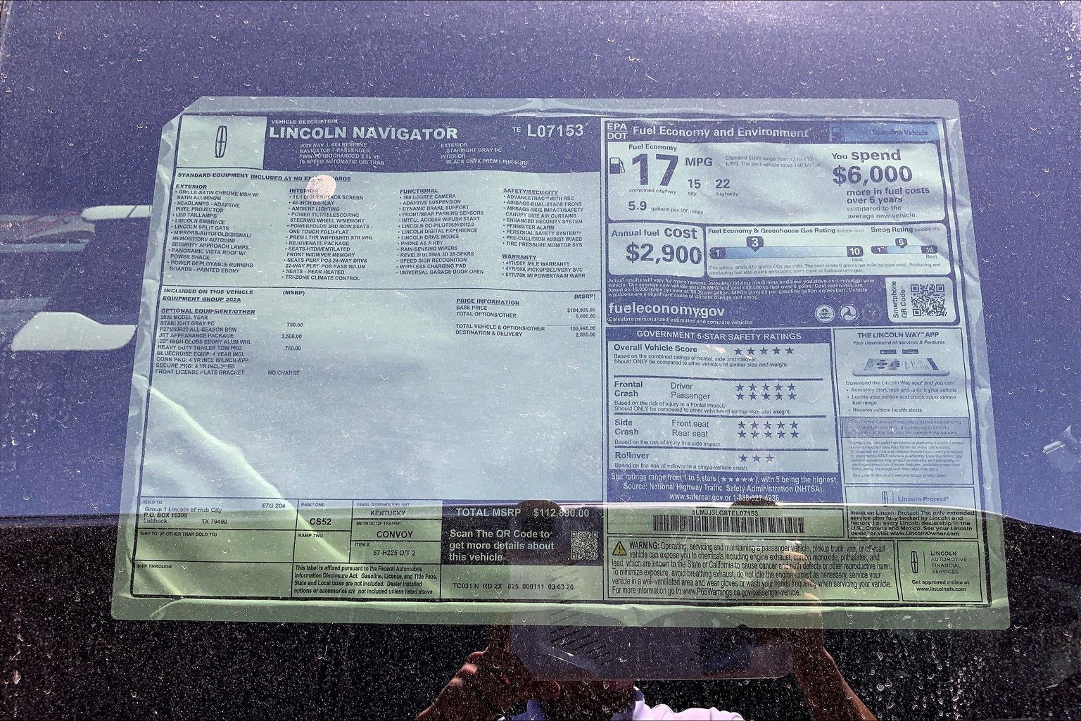 New 2026 Lincoln Navigator Reserve L Sport Utility in Lubbock